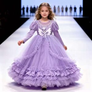Lavender runway ball gown