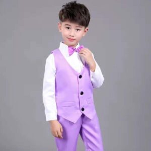 Boys lavender vest & pants set